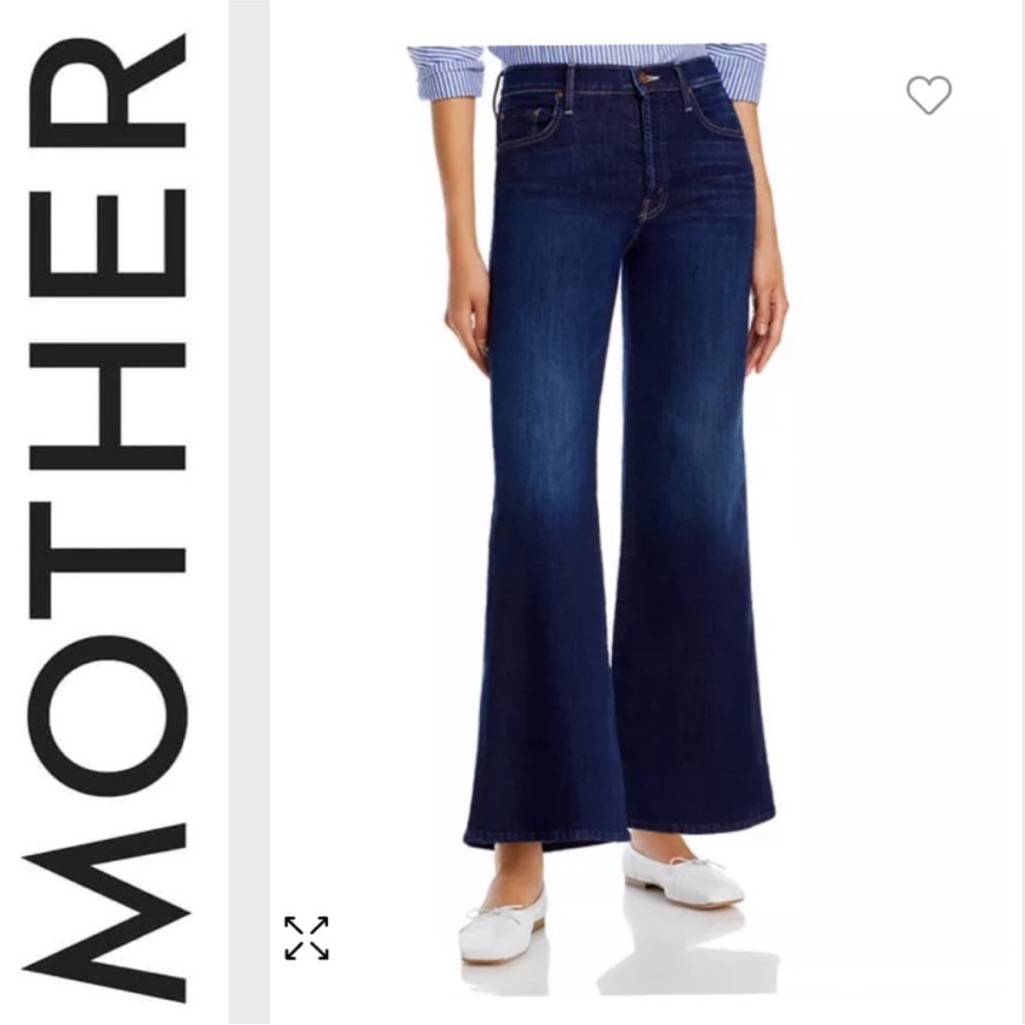 Nwt Mother The Tomcat Roller High Rise Wide Leg Jeans Off Limits Size 32